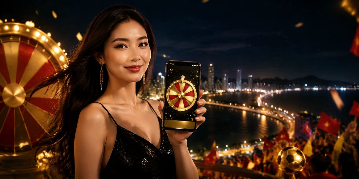 Không khí lễ hội roulette sôi động tại Quy Nhơn với ánh đèn lung linh